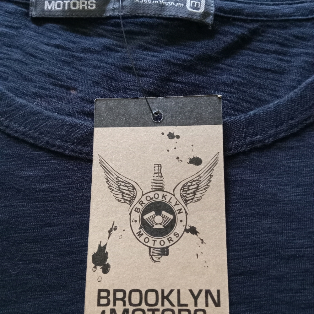NEW Brooklyn Motors Motorcycle Bike Cycle Short Sleeve T Shirt Med Black - Picture 3 of 8